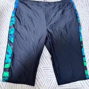 Black swim trunks, size 24, NWOT